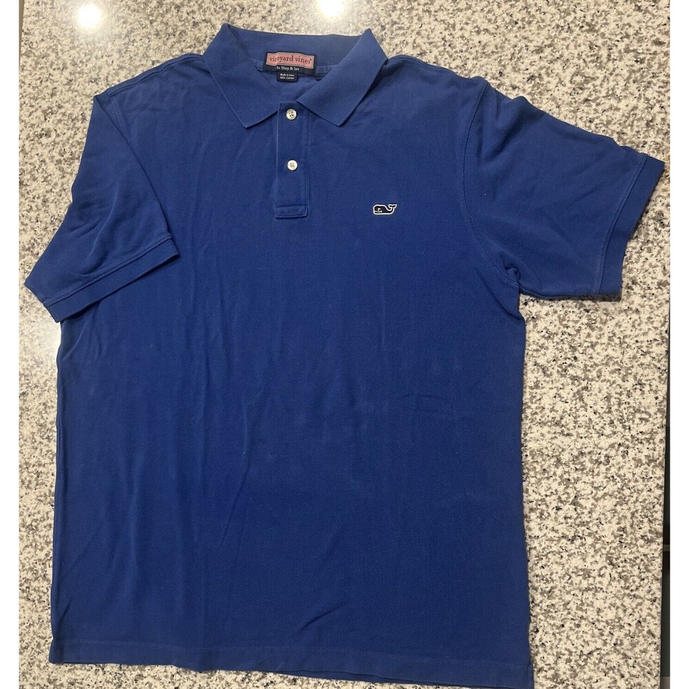 Vineyard Vines Polo Style 2-Button Shirt Men’s Size M Short Sleeves Blue